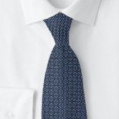 Slanke tweekleurige blauwe zakelijke modern stropdas