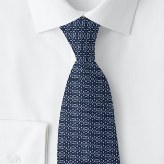 Slanke tweekleurige blauwe zakelijke modern stropdas