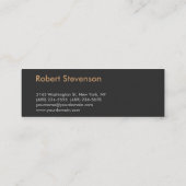 Slanke unieke Grijsrode Fotograaf Mini Visitekaartje (Achterkant)