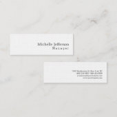 Slanke unieke stijlvolle linnen elegant eenvoudig mini visitekaartje (Voorkant / Achterkant)
