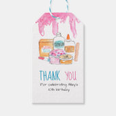 Slanke verjaardagsfeestje gunstag cadeaulabel (Voorkant)