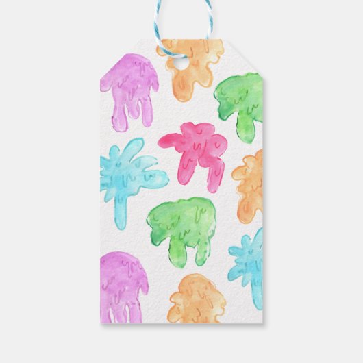 Slanke verjaardagsfeestje gunstag cadeaulabel (Achterkant)