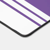 Slanke Vette Paarse Witte Bodem Rand Racing Stripe Bureaumat (Hoek)