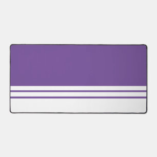 Slanke Vette Paarse Witte Bodem Rand Racing Stripe Bureaumat