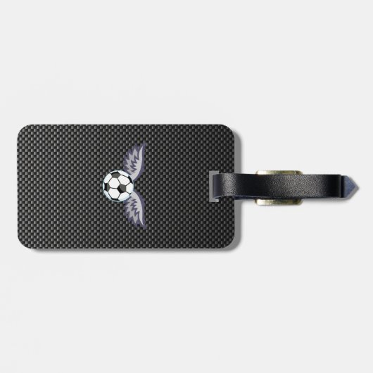Slanke Voetballen vleugels Bagagelabel (Achterkant horizontaal)