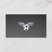 Slanke Voetballen vleugels Visitekaartje (Achterkant)