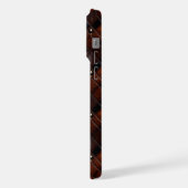 Slanke walnoot en leer iPhone hoesje (Linkerkant)