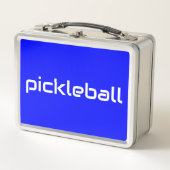 Slanke witte PICKLEBALL tekst op helder levendig b (Voorkant)