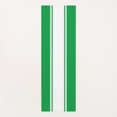 Slanke witte racestrepen Zee groene achtergrond Yogamat (Voorkant)