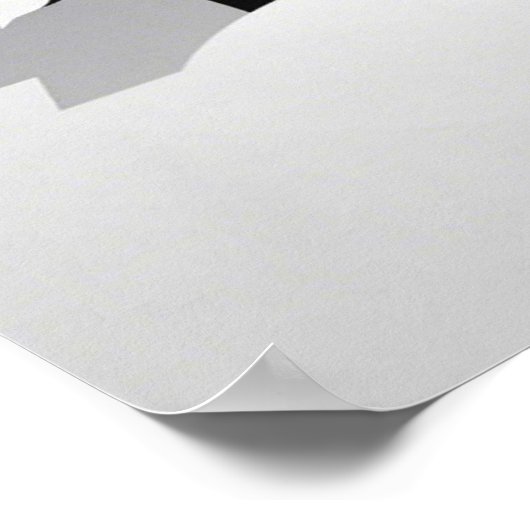 Slanke wolf silhouet huilende halve maan poster (Hoek)