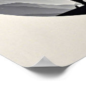 Slanke wolf silhouet zwart grijs minimalist poster (Hoek)