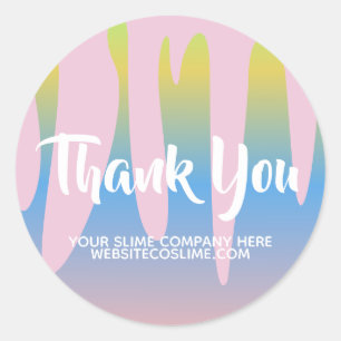 Slanke zakelijke merknaam druppelen ronde sticker