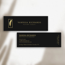 Slanke Zwart & Goud Veer Foto QR Code Notaris