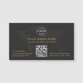 Slanke zwart gouden magnetische Kaart gepersonalis (Voorkant)