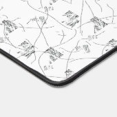 Slanke zwart-wit geometrische bureau mat die u zul (Hoek)