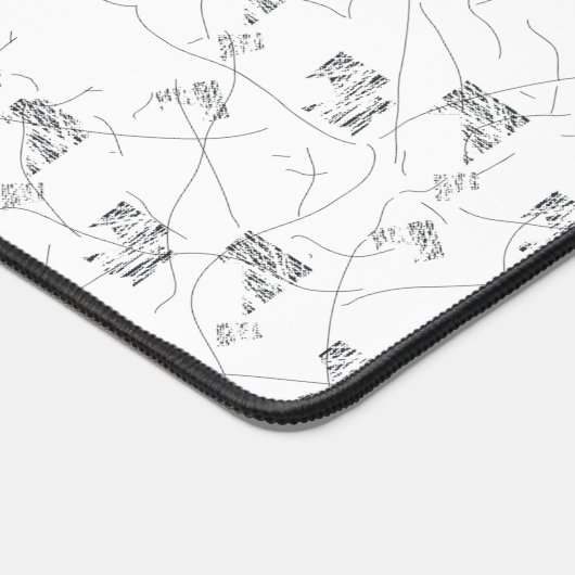 Slanke zwart-wit geometrische bureau mat die u zul (Hoek)