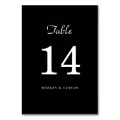 Slanke zwarte eenvoudige minimalistische bruiloft kaart (Achterkant)