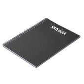 Slanke zwarte elegantie spiraal Notitieboek (Linkerzijde)