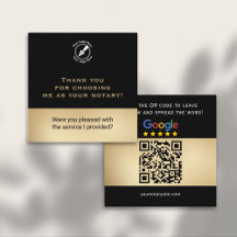 Slanke zwarte Google Review QR Code Notary Marketi