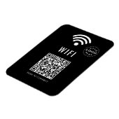 Slanke zwarte WiFi-magneet met Logo en eenvoudige Magneet (Linkerzijde)