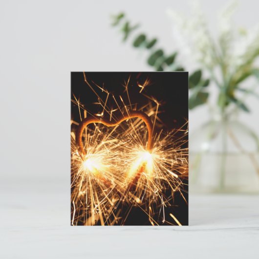 Slankerend in de vorm van een hart briefkaart (Staand voorkant)