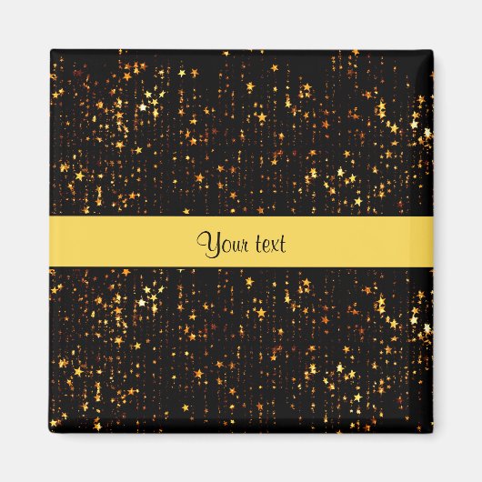 Slankerende gouden kerststerren magneet (Voorkant)