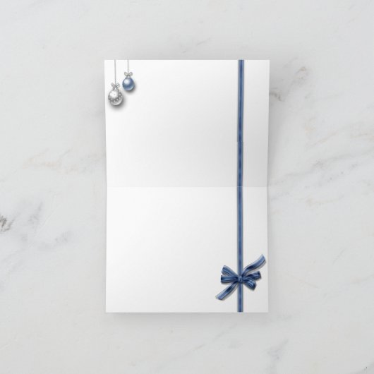 Slankerende kerstballen feestdagen kaart (Binnen)