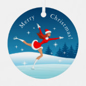 Slankerende kerstcadeauwerende meisjesversiering metalen ornament (Voorkant)