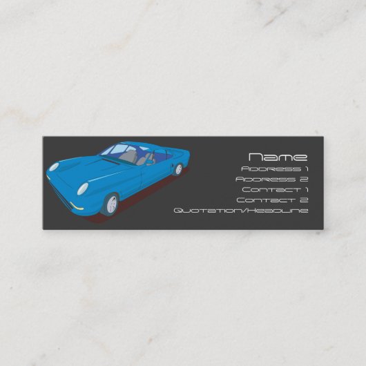 Slanline ontwerp voor autoontwerp mini visitekaartje (Voorkant)