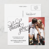 SLANTED | WEDDING THANK YOU POST CARD BRIEFKAART (Voorkant / Achterkant)