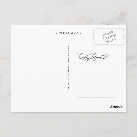 SLANTED | WEDDING THANK YOU POST CARD BRIEFKAART (Achterkant)
