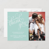 SLANTED | WEDDING THANK YOU POST CARD BRIEFKAART (Voorkant / Achterkant)