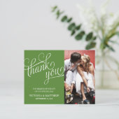 SLANTED | WEDDING THANK YOU POST CARD BRIEFKAART (Staand voorkant)