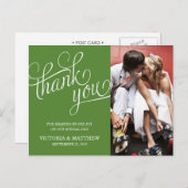 SLANTED | WEDDING THANK YOU POST CARD BRIEFKAART (Voorkant / Achterkant)