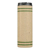 Slanterige kersttypografie Florale kreet met herte Thermosbeker (Achterkant)