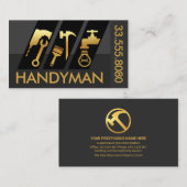 Slanting Gold Home Handyman Gereedschap Visitekaartje (Voorkant / Achterkant)