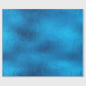 Slanzend blauw kerstpak cadeaupapier (Vlak)