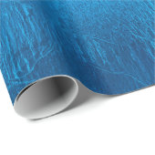 Slanzend blauw kerstpak cadeaupapier (Rol Hoek)