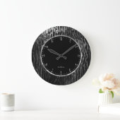 Slanzend zwart Glas in lood Grote Klok (Huis)