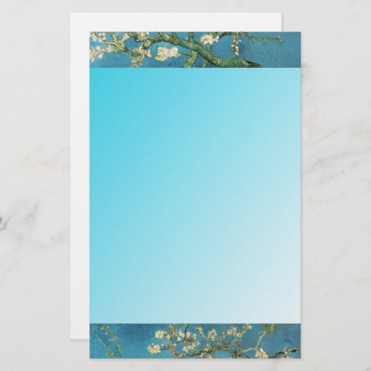 Slanzende amandelbomen, Van Gogh Briefpapier (Voorkant / Achterkant)