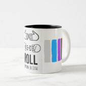 Slap Bump Roll Tweekleurige Koffiemok (Voorkant rechts)