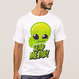 SLAP ME VIJF! Alien's Green Cheerful Smile T-shirt
