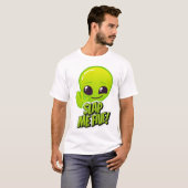 SLAP ME VIJF! Alien's Green Cheerful Smile T-shirt (Voorkant volledig)