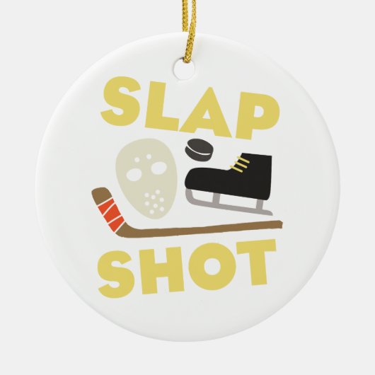 Slap Shot Keramisch Ornament (Voorkant)