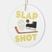 Slap Shot Keramisch Ornament (Links)