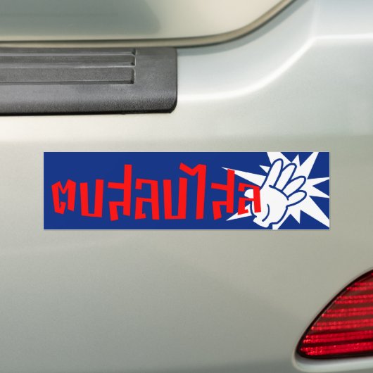 Slap U Gekke Dop Salop Salai in Thai Script = Bumpersticker (Op auto)
