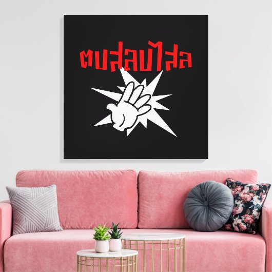 Slap U Gekke Dop Salop Salai in Thai Script = Canvas Afdruk (Insitu (Woonkamer))
