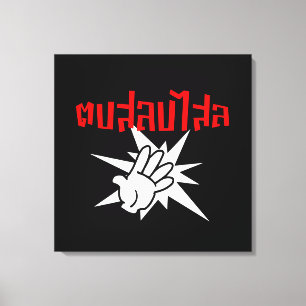 Slap U Gekke Dop Salop Salai in Thai Script = Canvas Afdruk