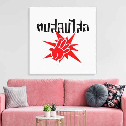 Slap U Gekke Dop Salop Salai in Thai Script = Canvas Afdruk (Insitu (Woonkamer))
