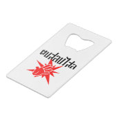 Slap U Gekke Dop Salop Salai in Thai Script = Creditkaart Flessenopener (Achterkant Gekanteld)